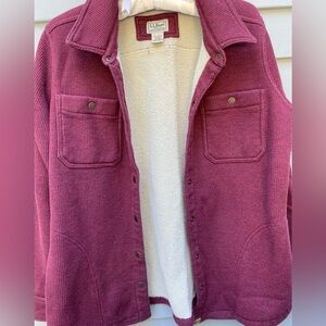 L.L. Bean Burgundy Shirt Jacket